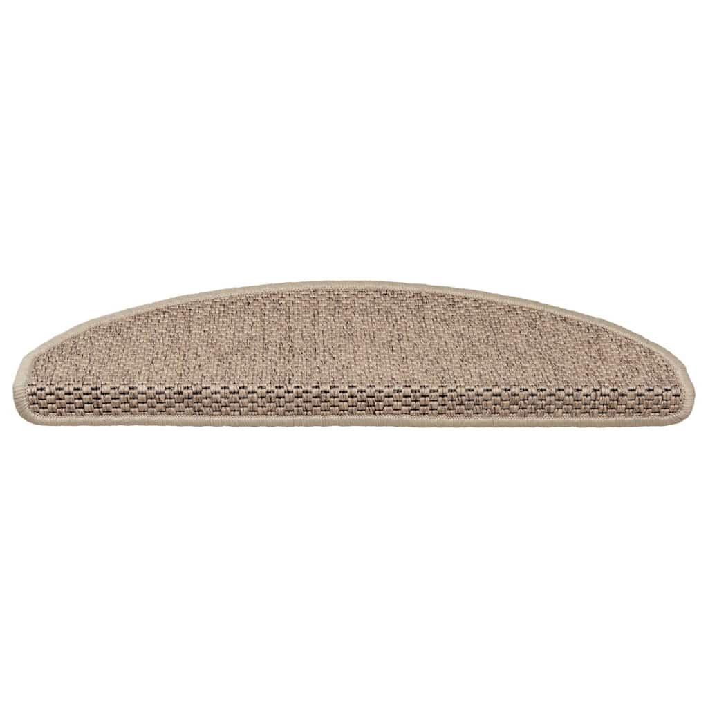 vidaXL Covorașe scări autoadezive 30buc nisipiu 65x21x4cm aspect sisal