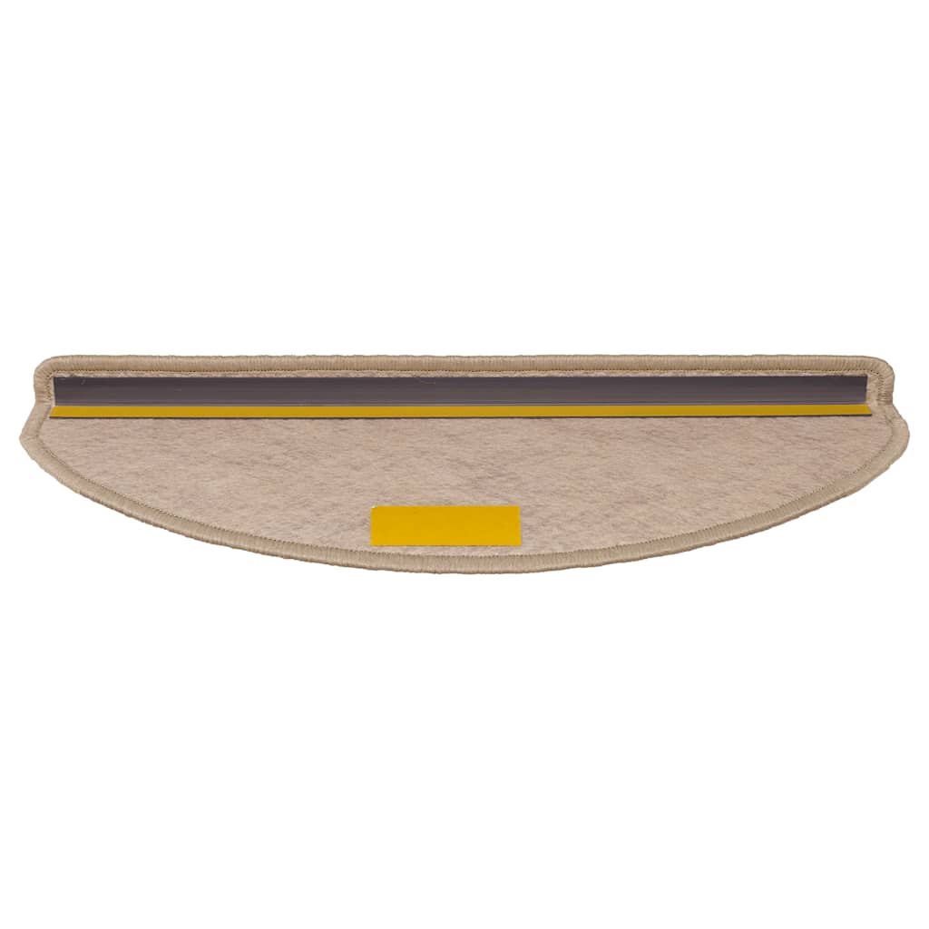 vidaXL Covorașe scări autoadezive 30buc nisipiu 65x21x4cm aspect sisal