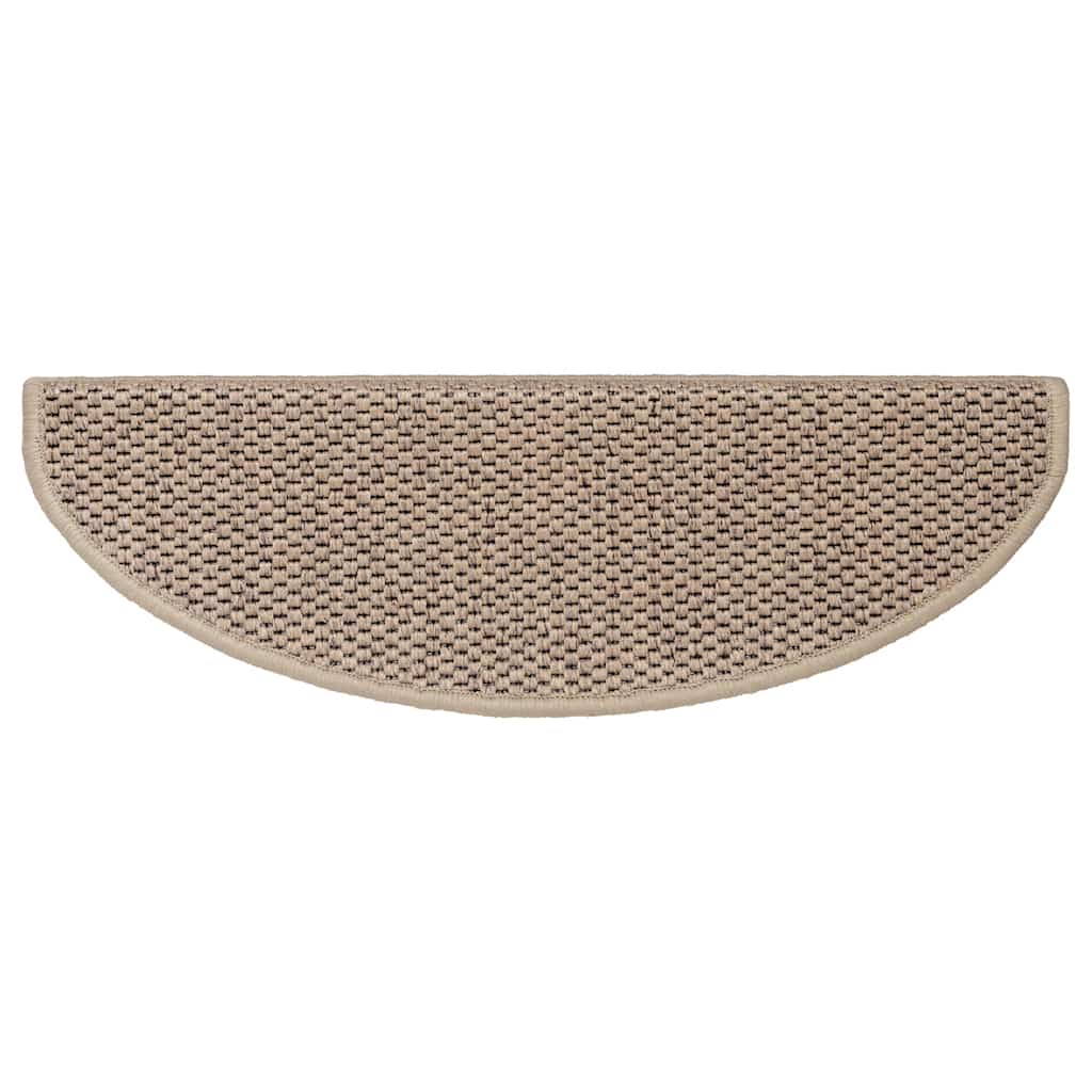 vidaXL Covorașe scări autoadezive 30buc nisipiu 65x21x4cm aspect sisal