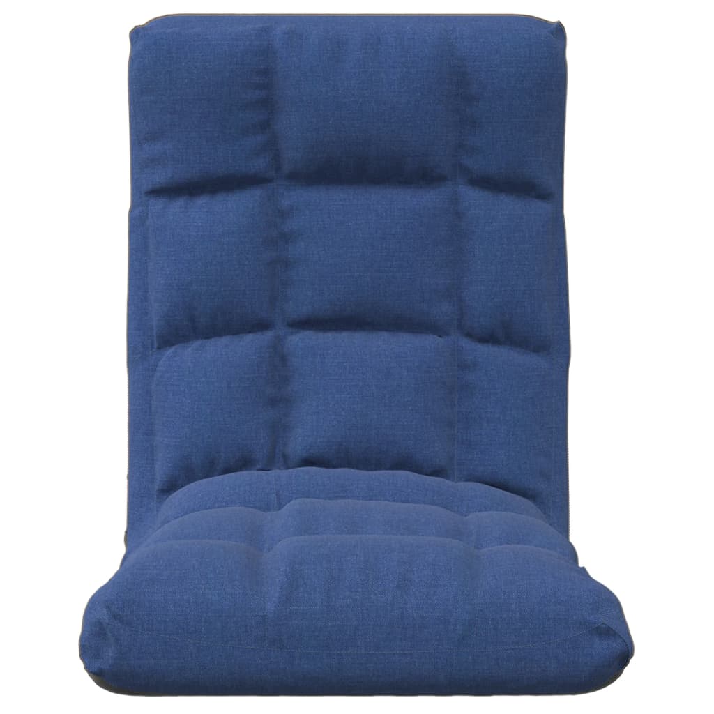 vidaXL Scaun de podea pliabil, albastru, material textil vidaXL Scaun de podea pliabil, albastru, material textil