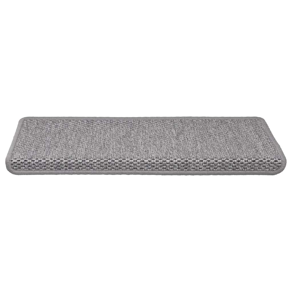 vidaXL Covorașe autoadezive scări, 30 buc., argintiu, 65x21x4cm, sisal