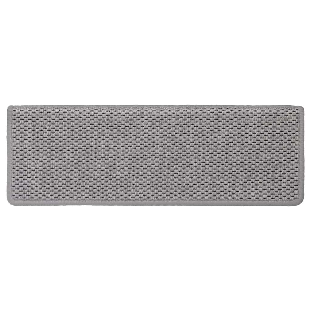 vidaXL Covorașe autoadezive scări, 30 buc., argintiu, 65x21x4cm, sisal