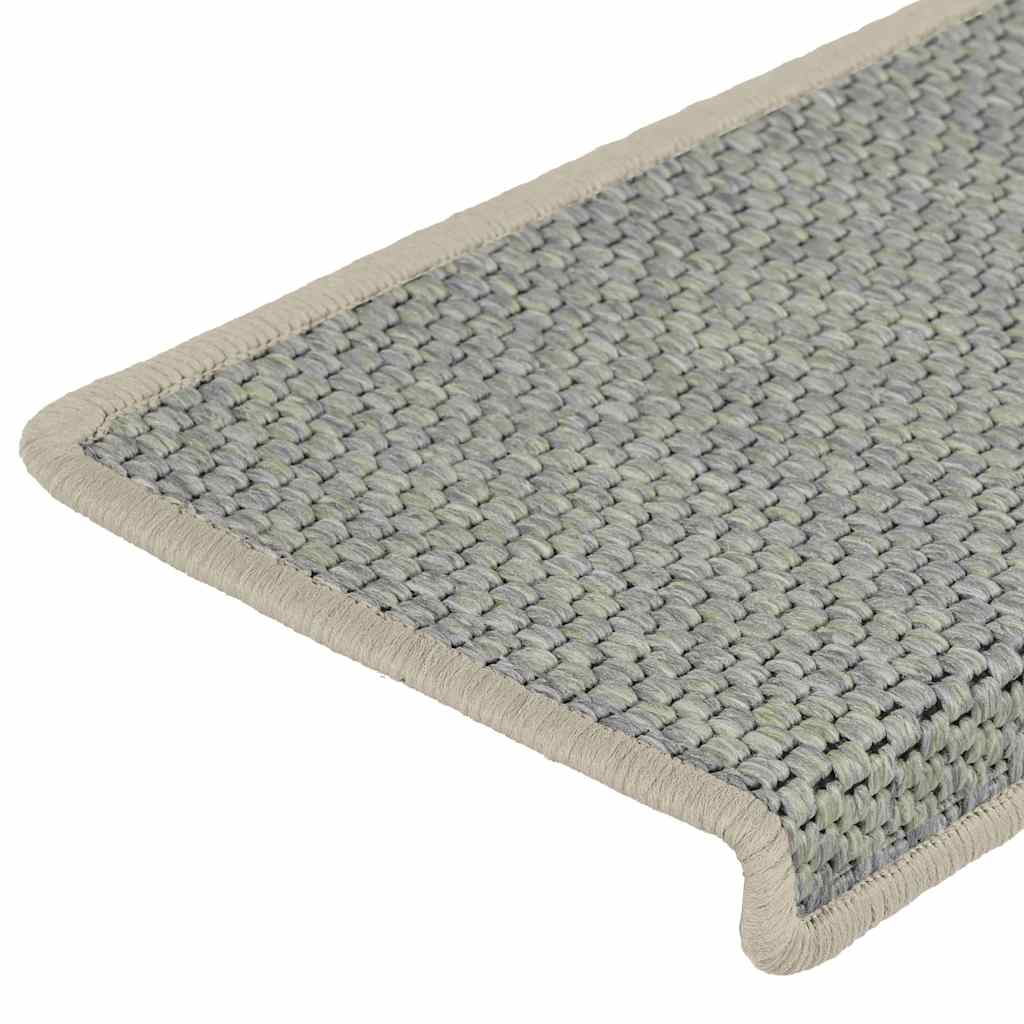 vidaXL Covorașe scară autoadezive aspect sisal 30 buc 65x21x4 cm verde