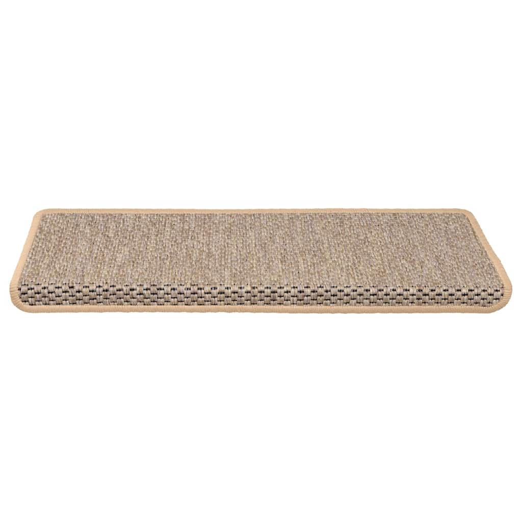 vidaXL Covorașe scări autoadezive 30 buc. bej deschis 65x21x4 cm sisal