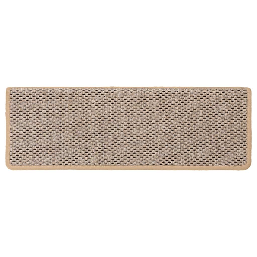 vidaXL Covorașe scări autoadezive 30 buc. bej deschis 65x21x4 cm sisal
