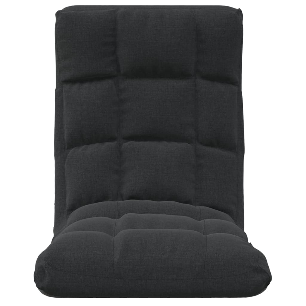 vidaXL Scaun de podea pliabil, negru, material textil vidaXL Scaun de podea pliabil, negru, material textil