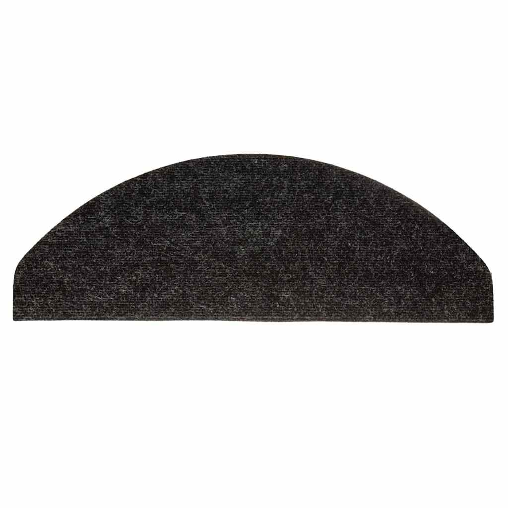 vidaXL Covorașe scară autoadezive 20 buc Negru 56x17x3 cm