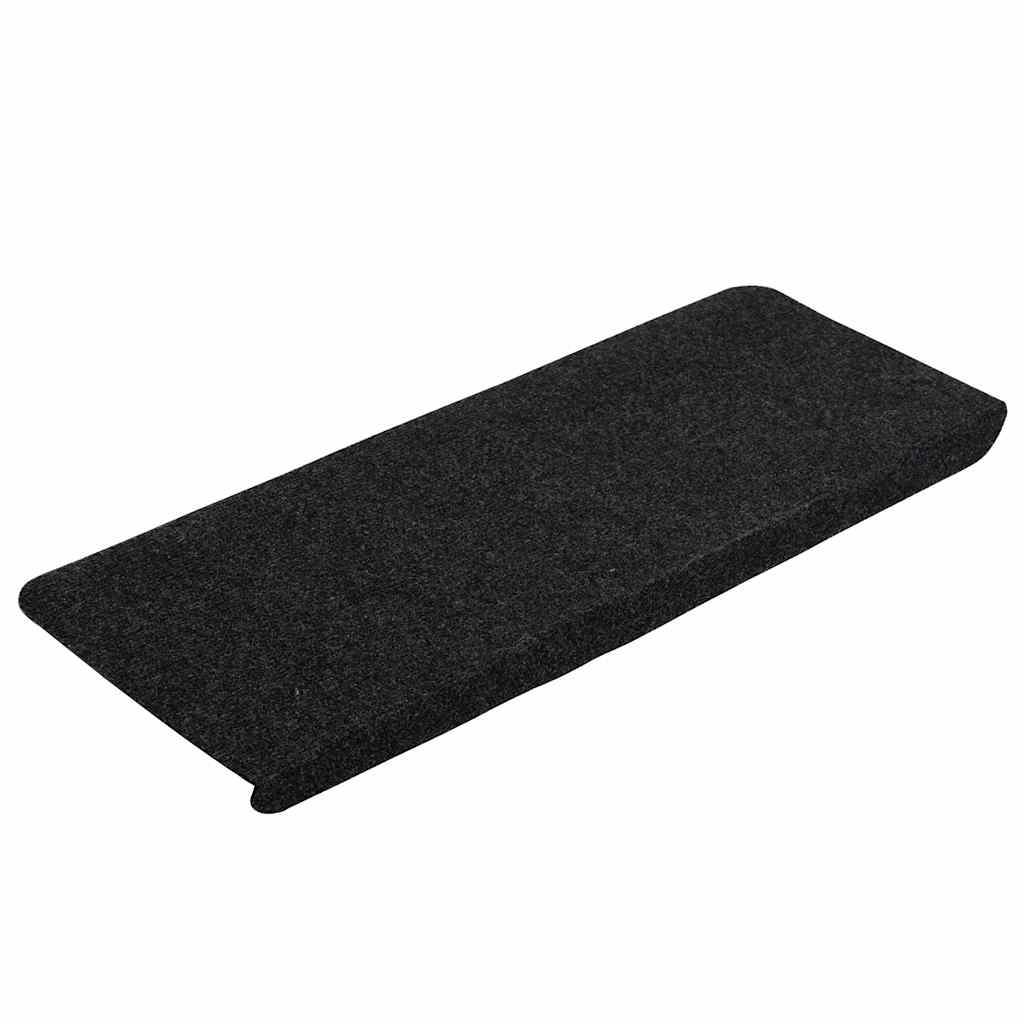 vidaXL Covorașe scară autoadezive 30 buc Negru 65x24,5x3,5 cm