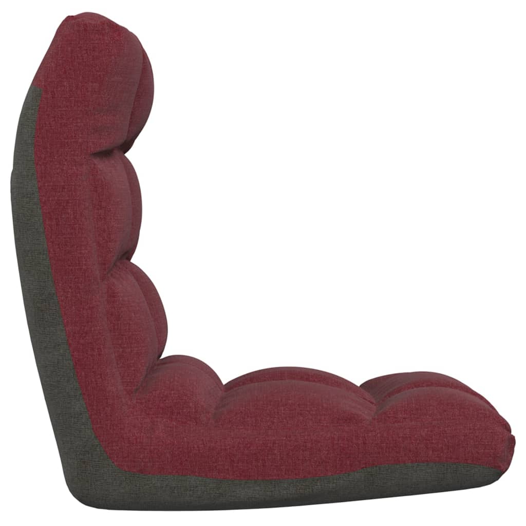 vidaXL Scaun de podea pliabil, roșu vin, material textil vidaXL Scaun de podea pliabil, roșu vin, material textil