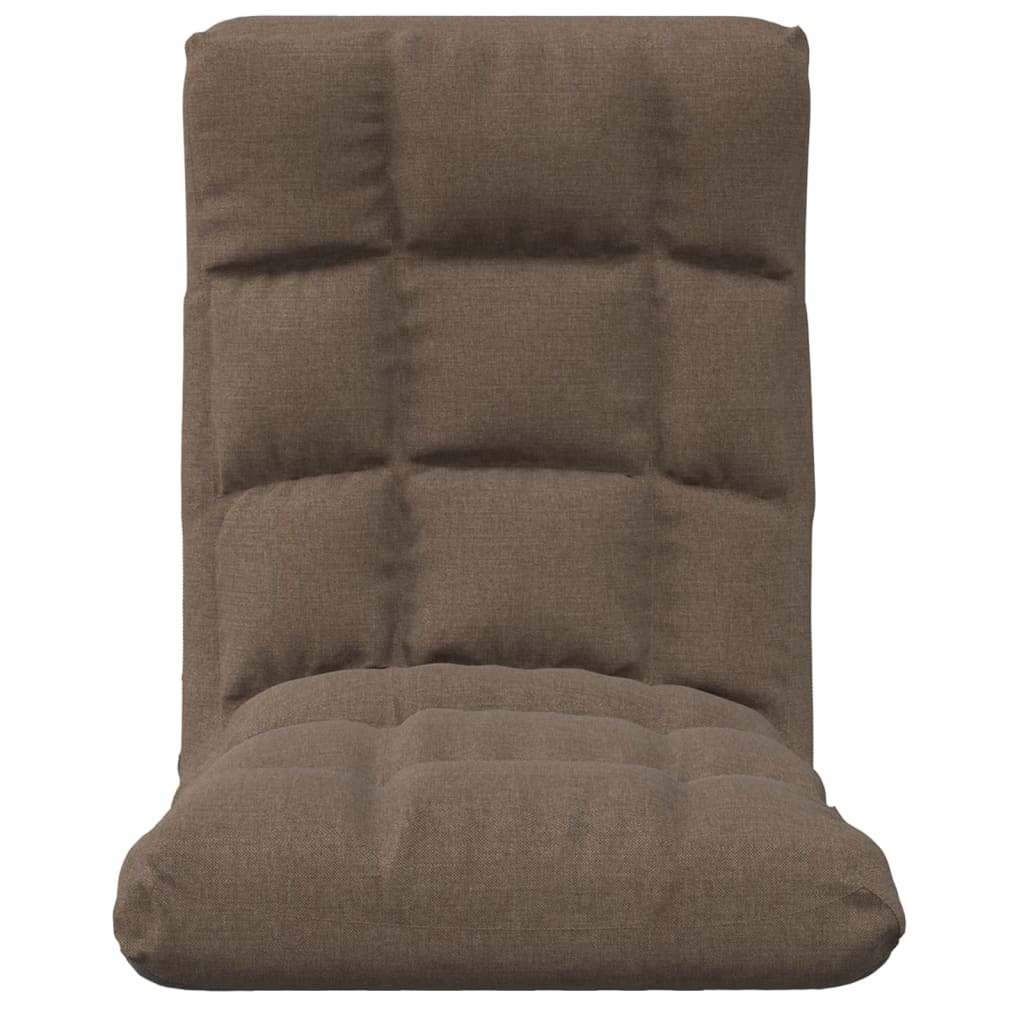 vidaXL Scaun de podea pliabil, gri taupe, material textil vidaXL Scaun de podea pliabil, gri taupe, material textil