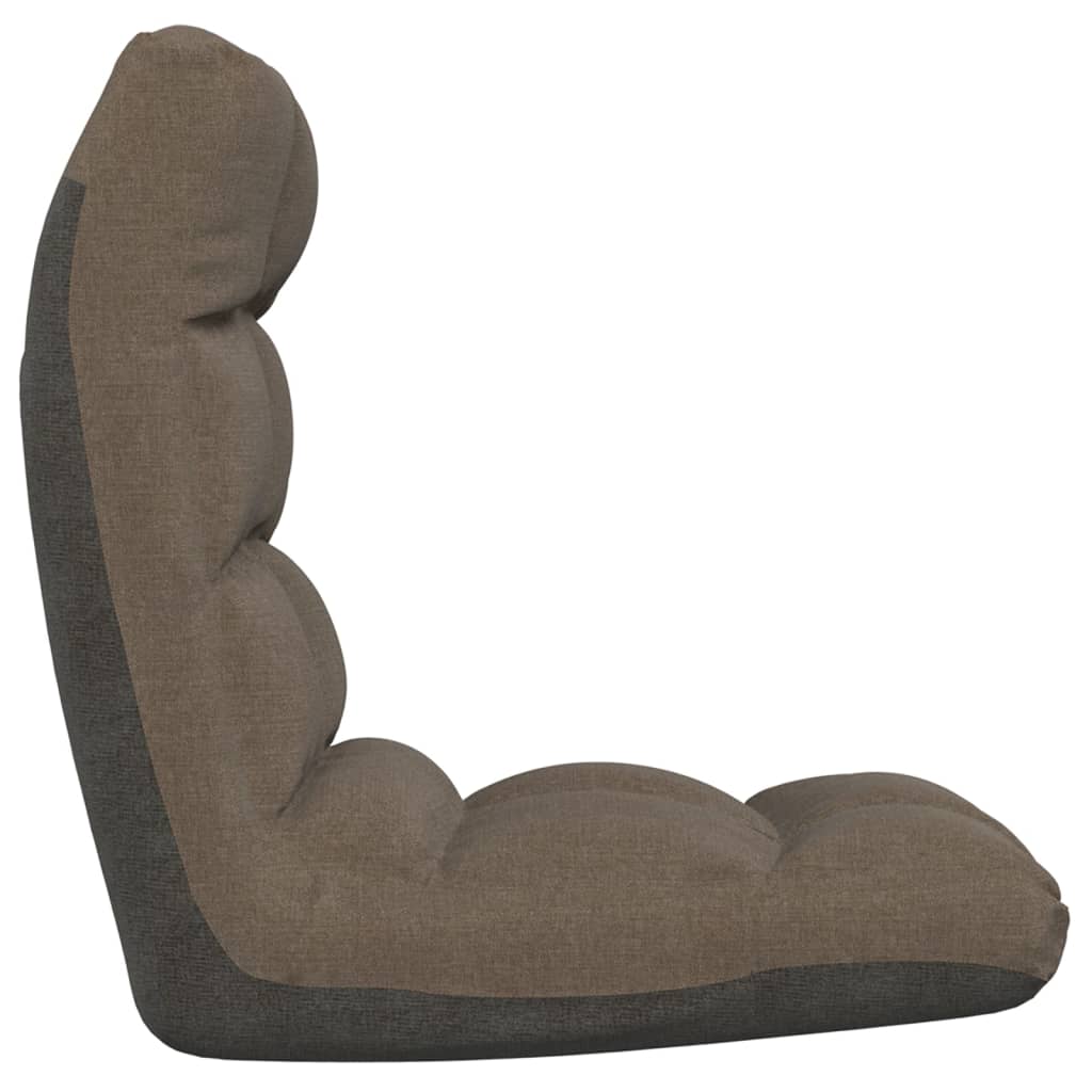vidaXL Scaun de podea pliabil, gri taupe, material textil vidaXL Scaun de podea pliabil, gri taupe, material textil