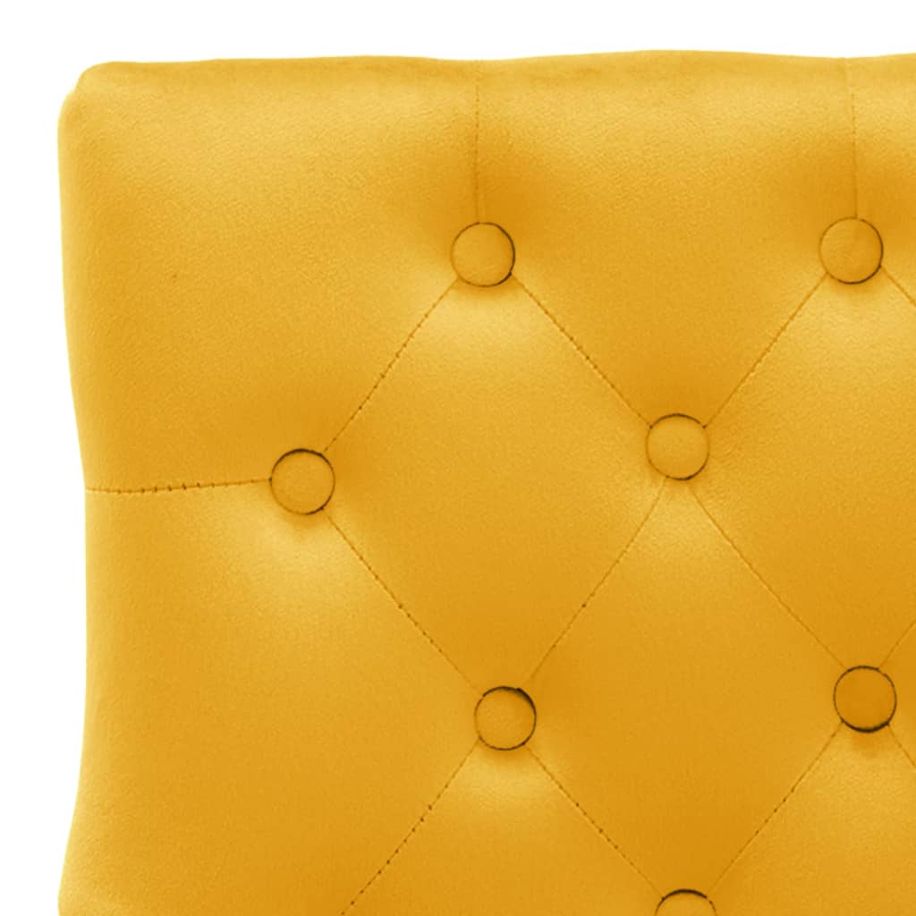 vidaXL Scaune de bucătărie, 2 buc., galben, catifea