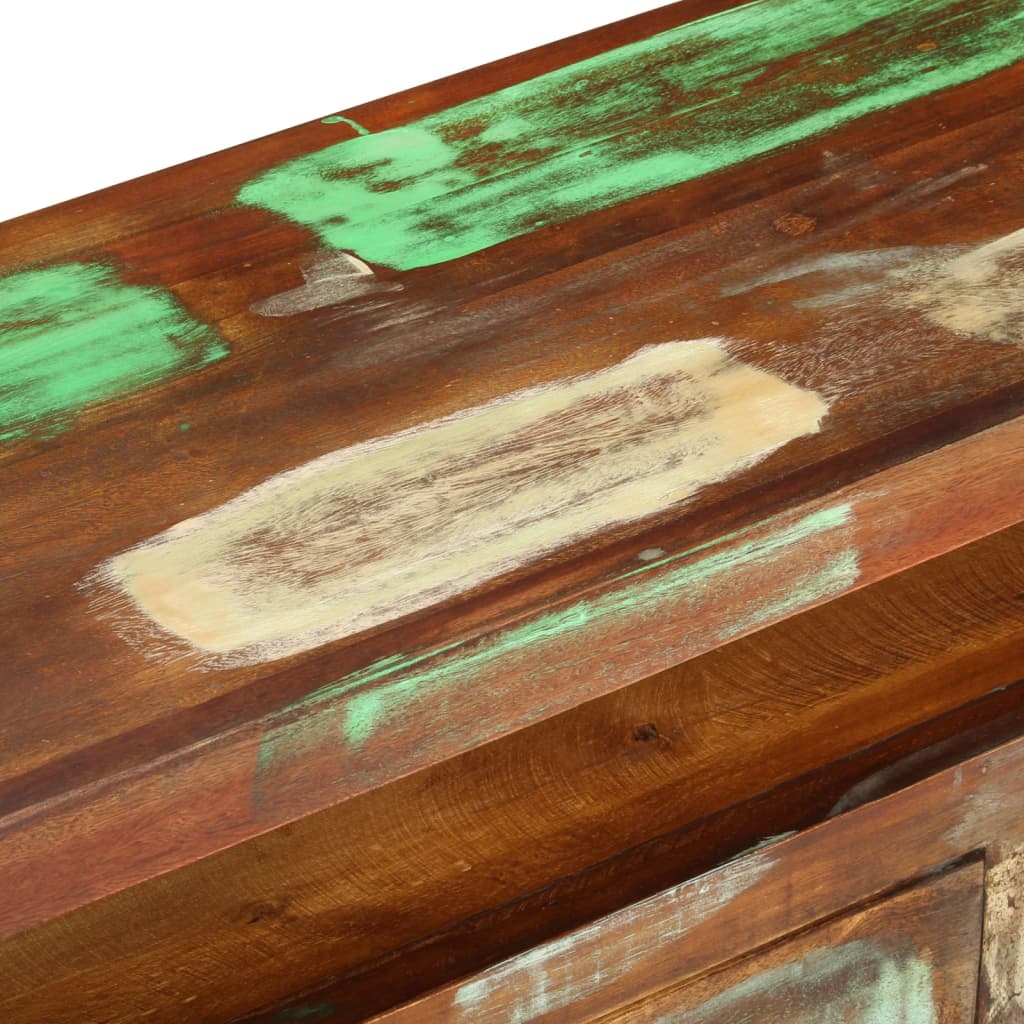 vidaXL Comodă TV, 110x30x40 cm, multicolor, lemn masiv reciclat