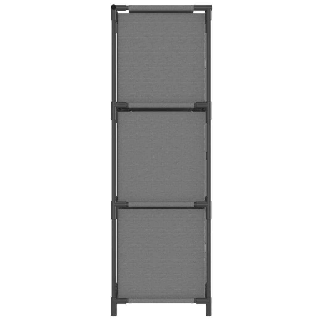 vidaXL Dulap de depozitare cu 3 sertare textile, gri 34x34x101 cm oțel vidaXL Dulap de depozitare cu 3 sertare textile, gri 34x34x101 cm oțel