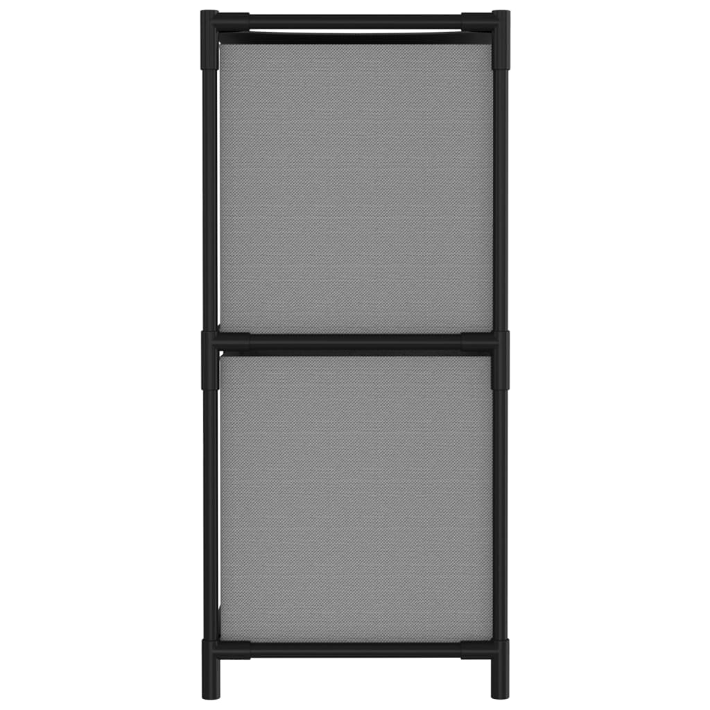 vidaXL Dulap de depozitare cu 4 coșuri textile, gri, 63x30x71 cm, oțel