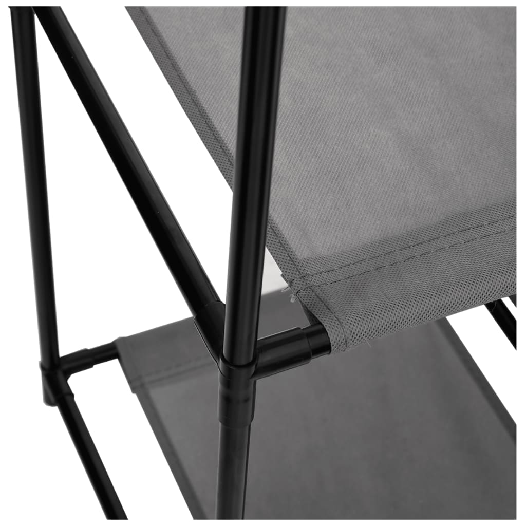 vidaXL Dulap de depozitare cu 4 coșuri textile, gri, 63x30x71 cm, oțel