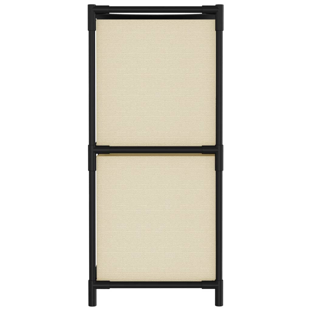 vidaXL Dulap de depozitare cu 4 coșuri textile, crem, 63x30x71 cm oțel