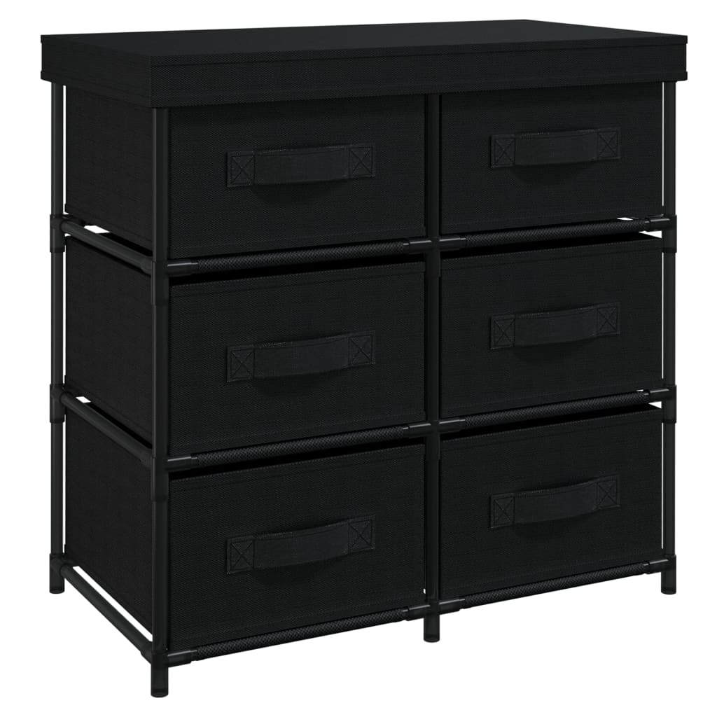 vidaXL Dulap depozitare cu 6 sertare, negru, 55x29x55 cm, oțel vidaXL Dulap depozitare cu 6 sertare, negru, 55x29x55 cm, oțel