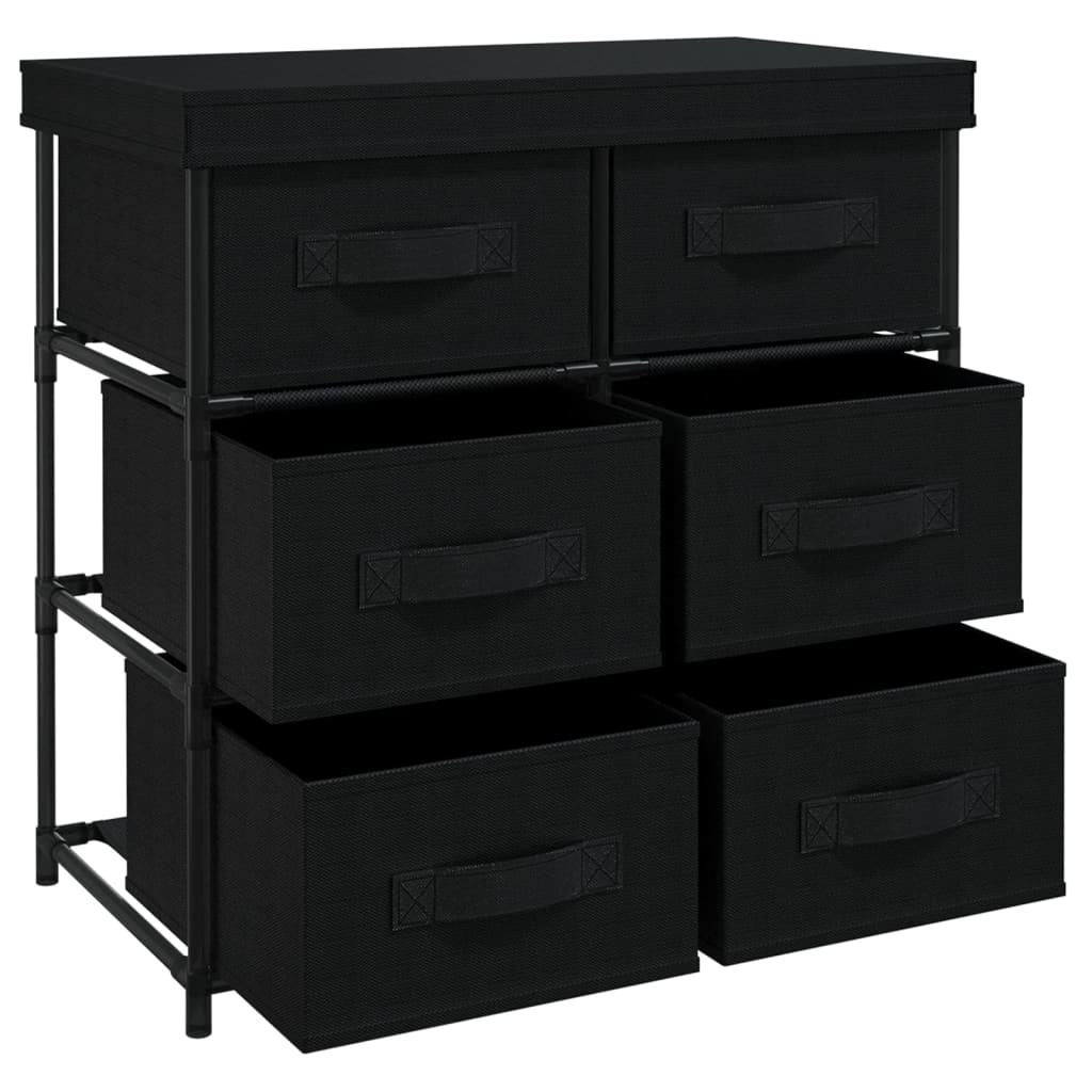 vidaXL Dulap depozitare cu 6 sertare, negru, 55x29x55 cm, oțel vidaXL Dulap depozitare cu 6 sertare, negru, 55x29x55 cm, oțel