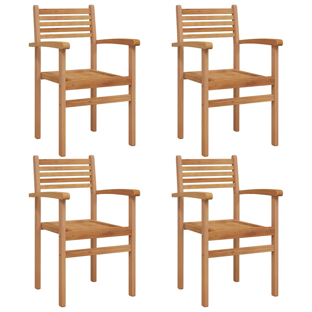 vidaXL Scaune de grădină stivuibile 4 pcs Maro 55.5 x 55.5 x 90 cm vidaXL Scaune de grădină stivuibile 4 pcs Maro 55.5 x 55.5 x 90 cm