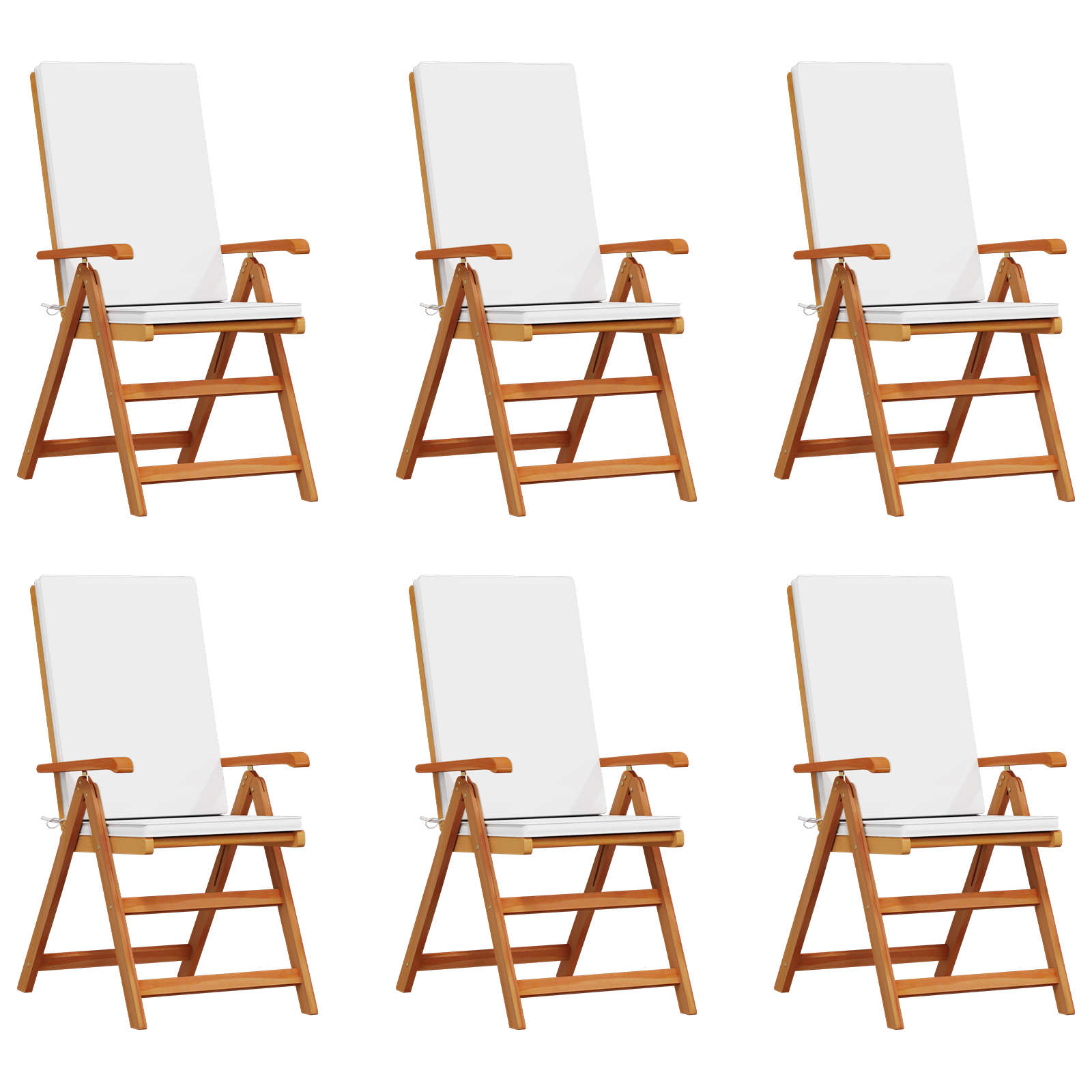 vidaXL Scaun pentru Grădină cu pernă 6 pcs Maro 57 x 71.5 x 104cm vidaXL Scaun pentru Grădină cu pernă 6 pcs Maro 57 x 71.5 x 104cm