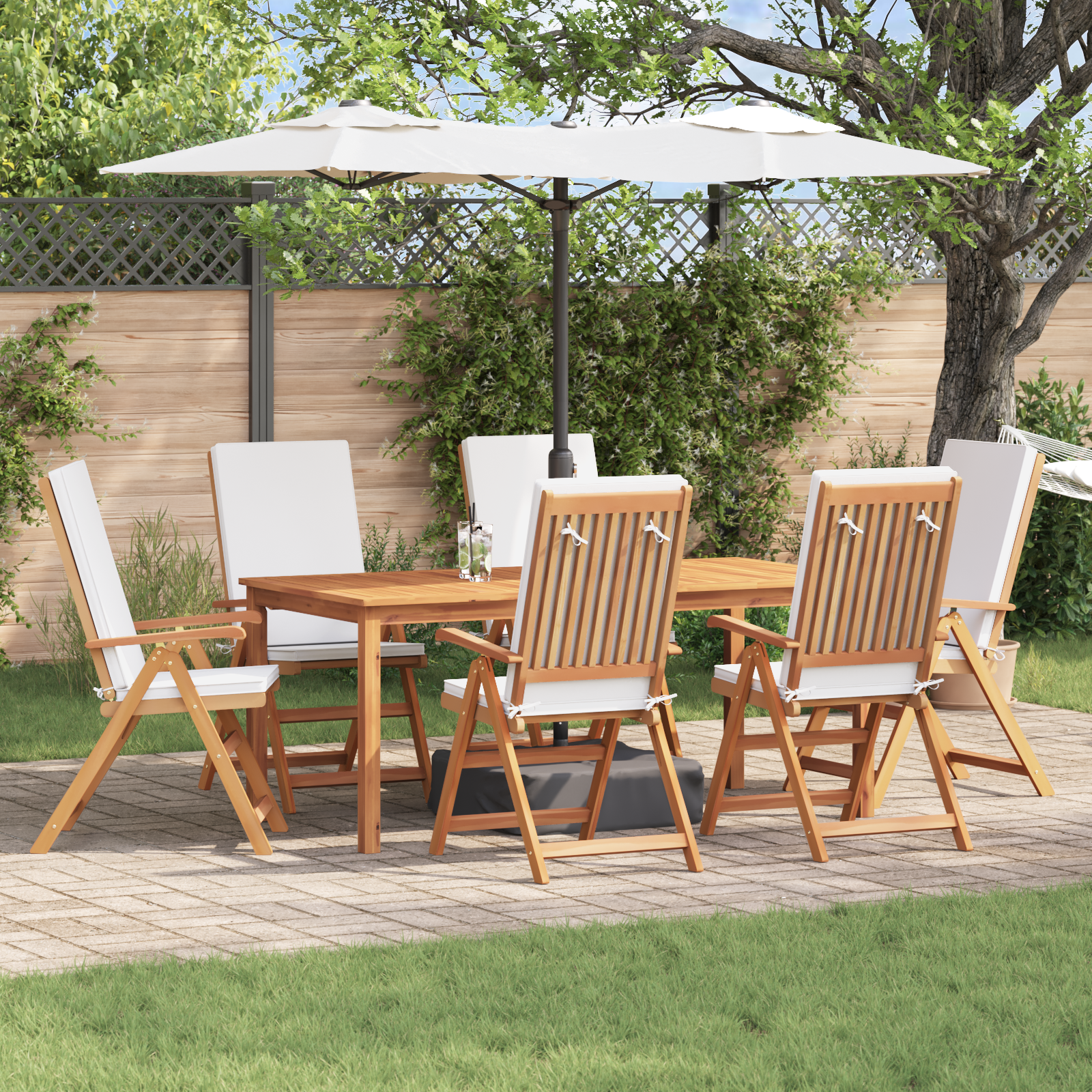 vidaXL Scaun pentru Grădină cu pernă 6 pcs Maro 57 x 71.5 x 104cm vidaXL Scaun pentru Grădină cu pernă 6 pcs Maro 57 x 71.5 x 104cm