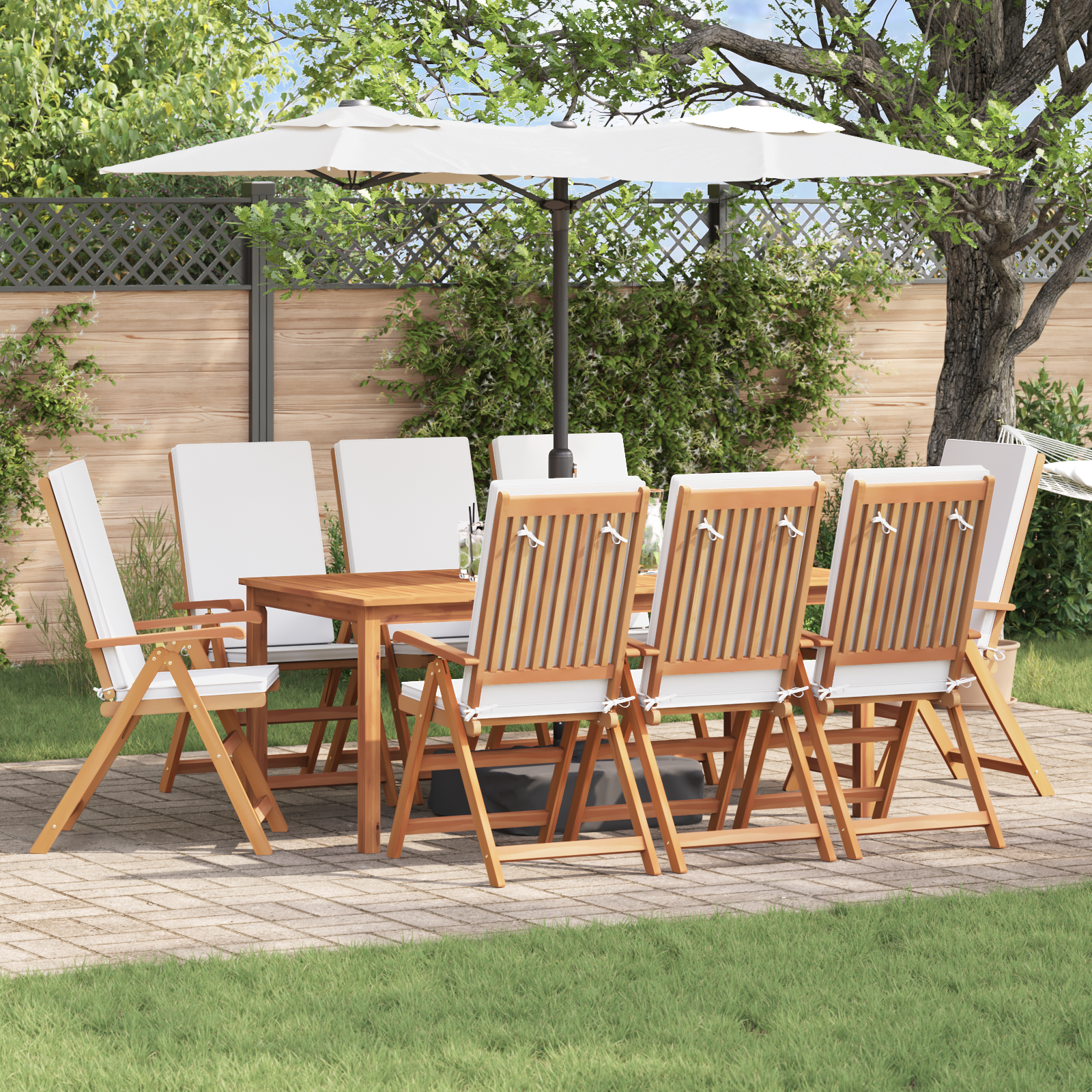 vidaXL Scaun pentru Grădină cu pernă 8 pcs Maro 57 x 71.5 x 104cm vidaXL Scaun pentru Grădină cu pernă 8 pcs Maro 57 x 71.5 x 104cm