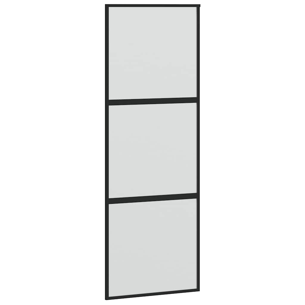 vidaXL Ușă glisantă cu set feronerie neagră 90x205cm sticlă securizată