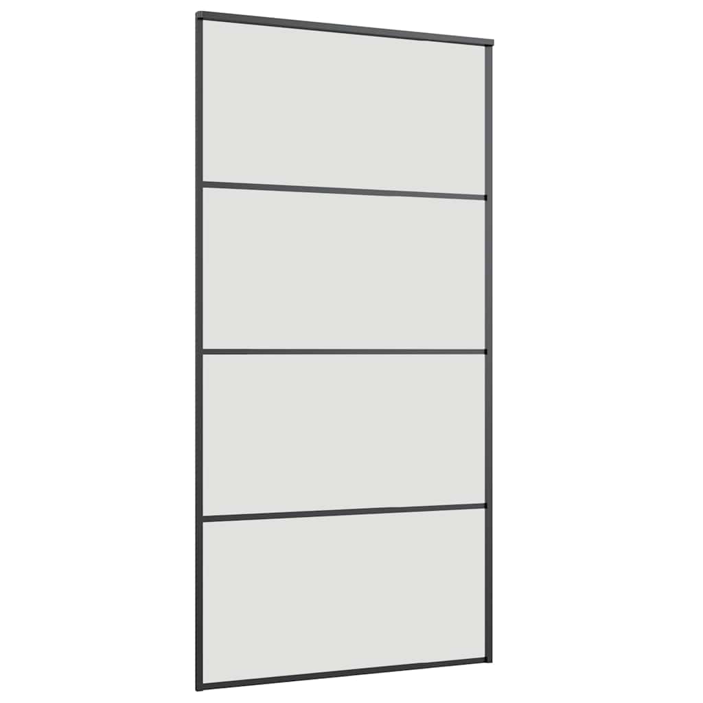 vidaXL Ușă glisantă cu set de feronerie neagră 102,5x205 cm Sticlă ESG vidaXL Ușă glisantă cu set de feronerie neagră 102,5x205 cm Sticlă ESG