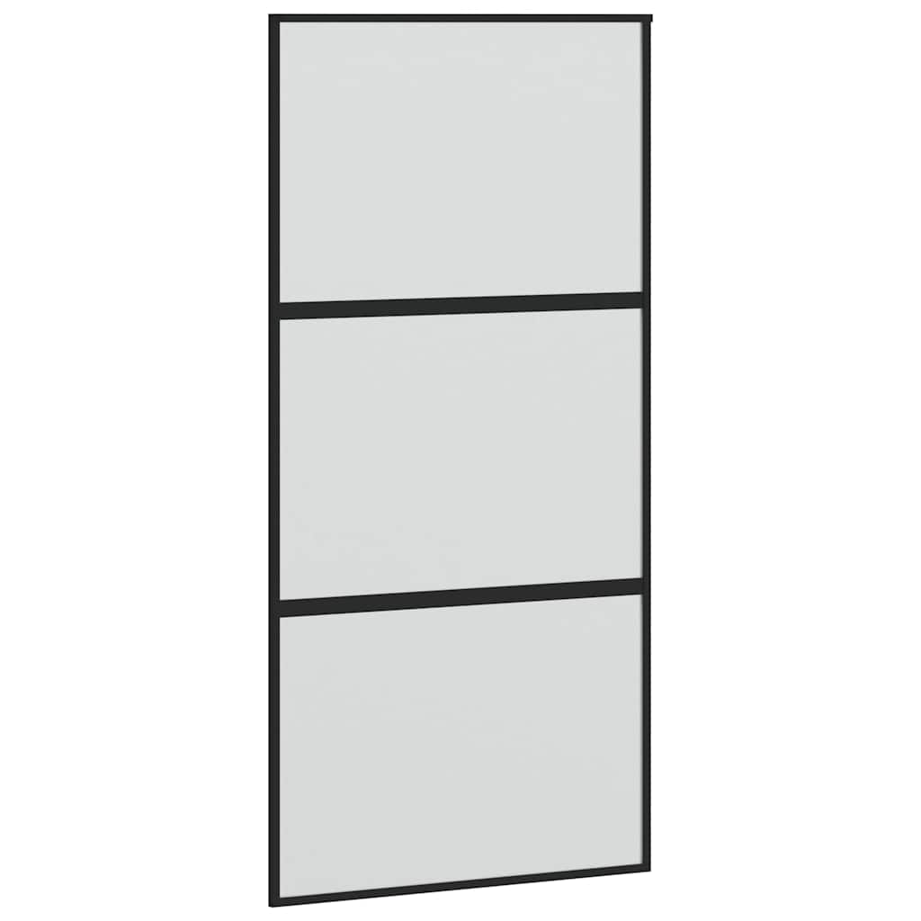 vidaXL Ușă glisantă cu set de feronerie neagră sticlă securizată