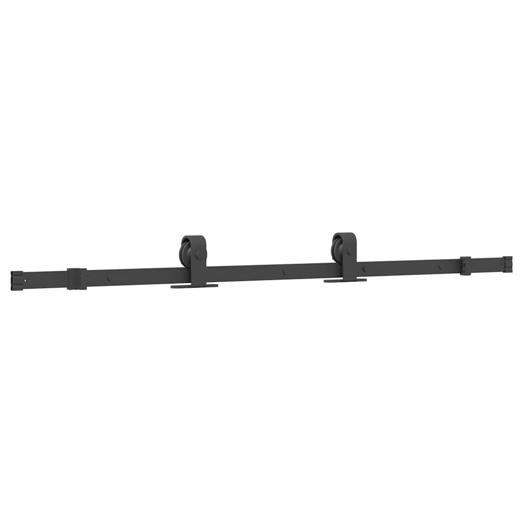vidaXL Ușă glisantă cu set de feronerie neagră 76x205 cm Sticlă ESG vidaXL Ușă glisantă cu set de feronerie neagră 76x205 cm Sticlă ESG