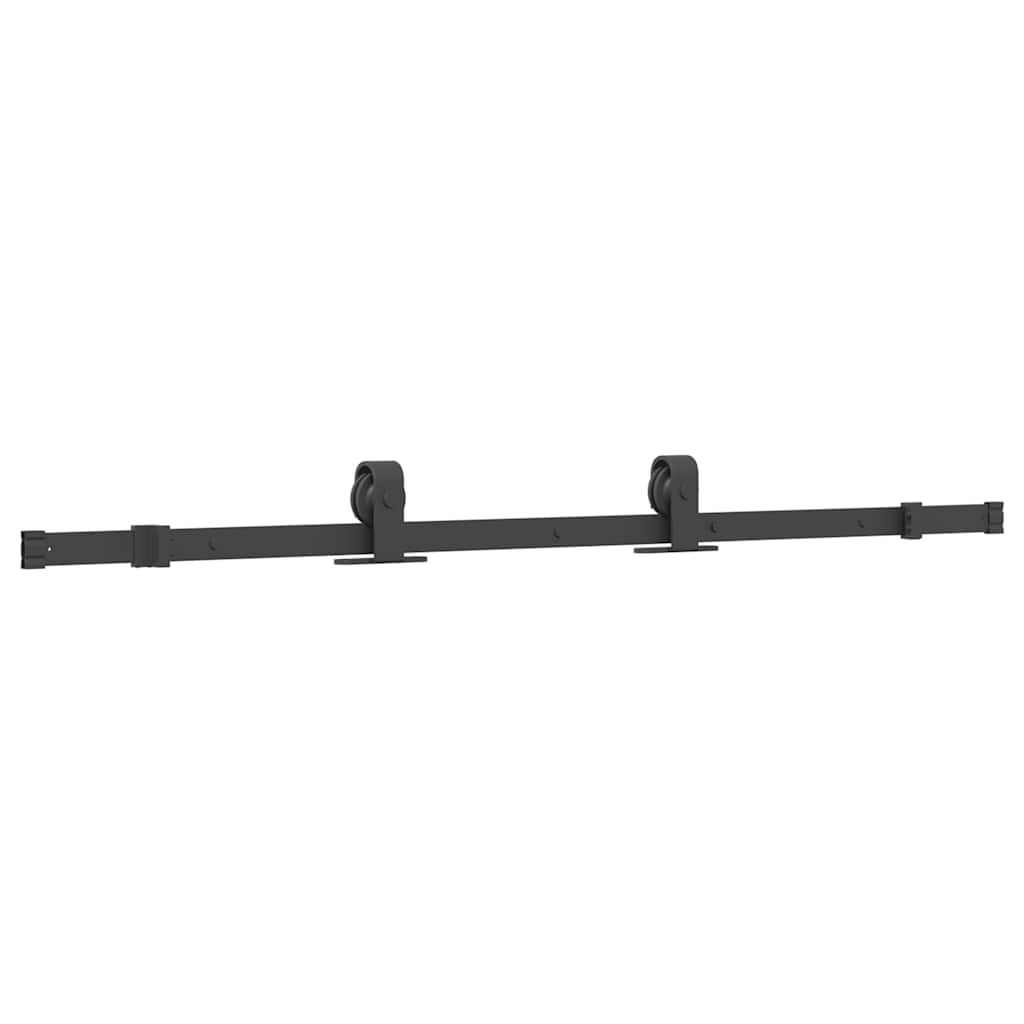 vidaXL Ușă glisantă cu set de feronerie neagră 76x205 cm Sticlă ESG vidaXL Ușă glisantă cu set de feronerie neagră 76x205 cm Sticlă ESG