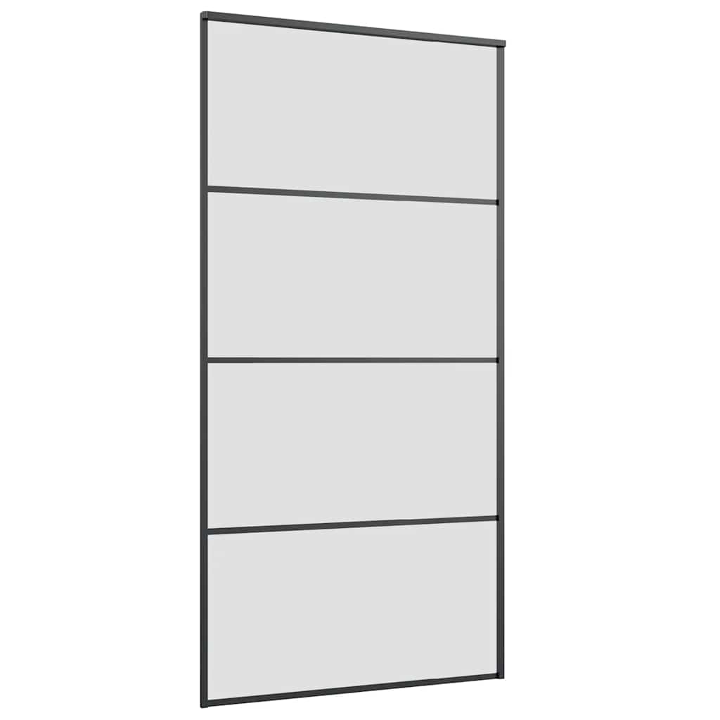 vidaXL Ușă glisantă cu set de feronerie neagră 102,5x205 cm Sticlă ESG vidaXL Ușă glisantă cu set de feronerie neagră 102,5x205 cm Sticlă ESG