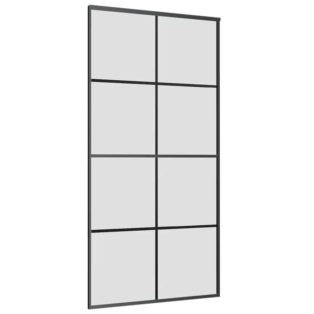 vidaXL Ușă glisantă cu set de feronerie neagră 102,5x205 cm Sticlă ESG