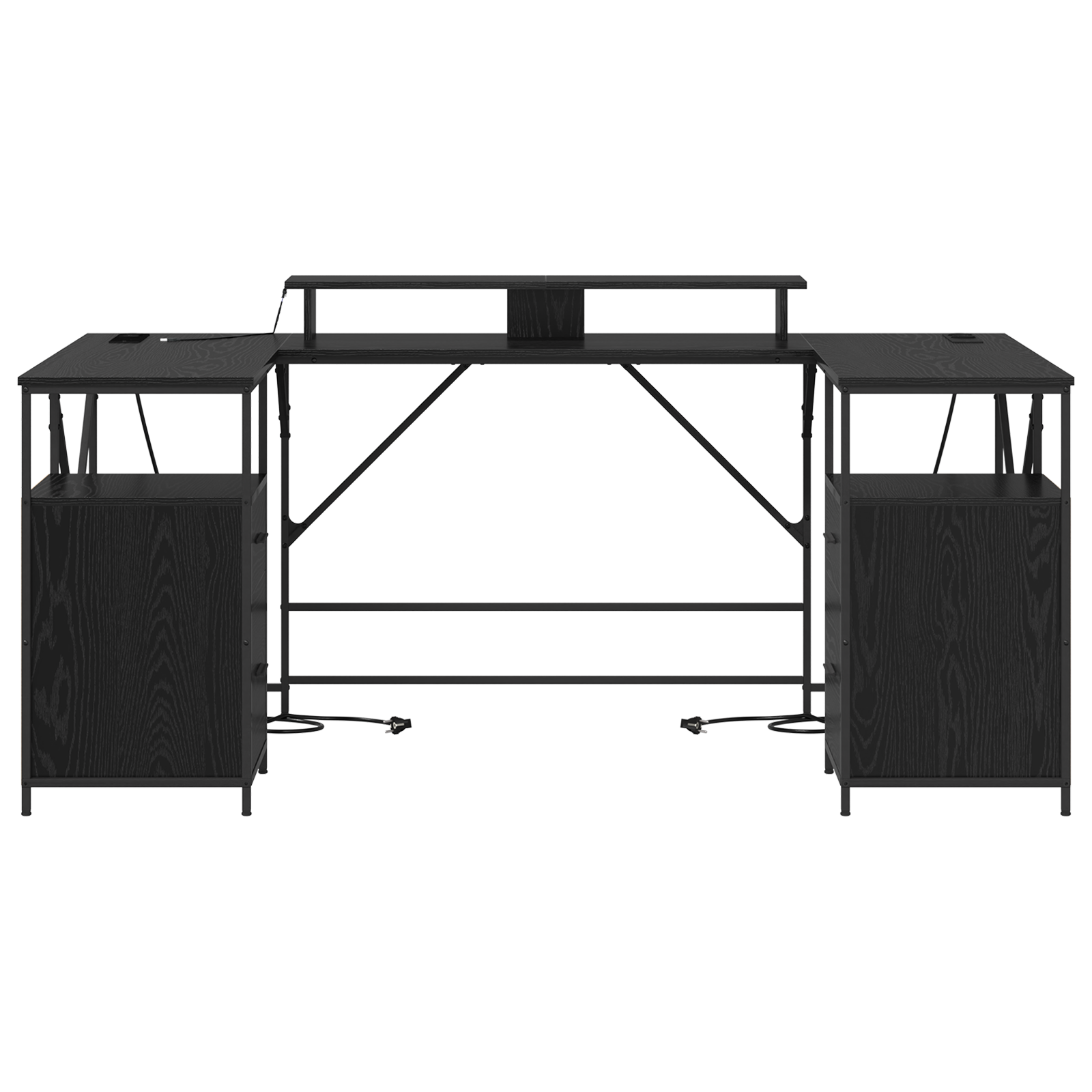 vidaXL Birou cu sertar Stejar negru 182 x 101 x 87.5 cm Lemn compozit vidaXL Birou cu sertar Stejar negru 182 x 101 x 87.5 cm Lemn compozit