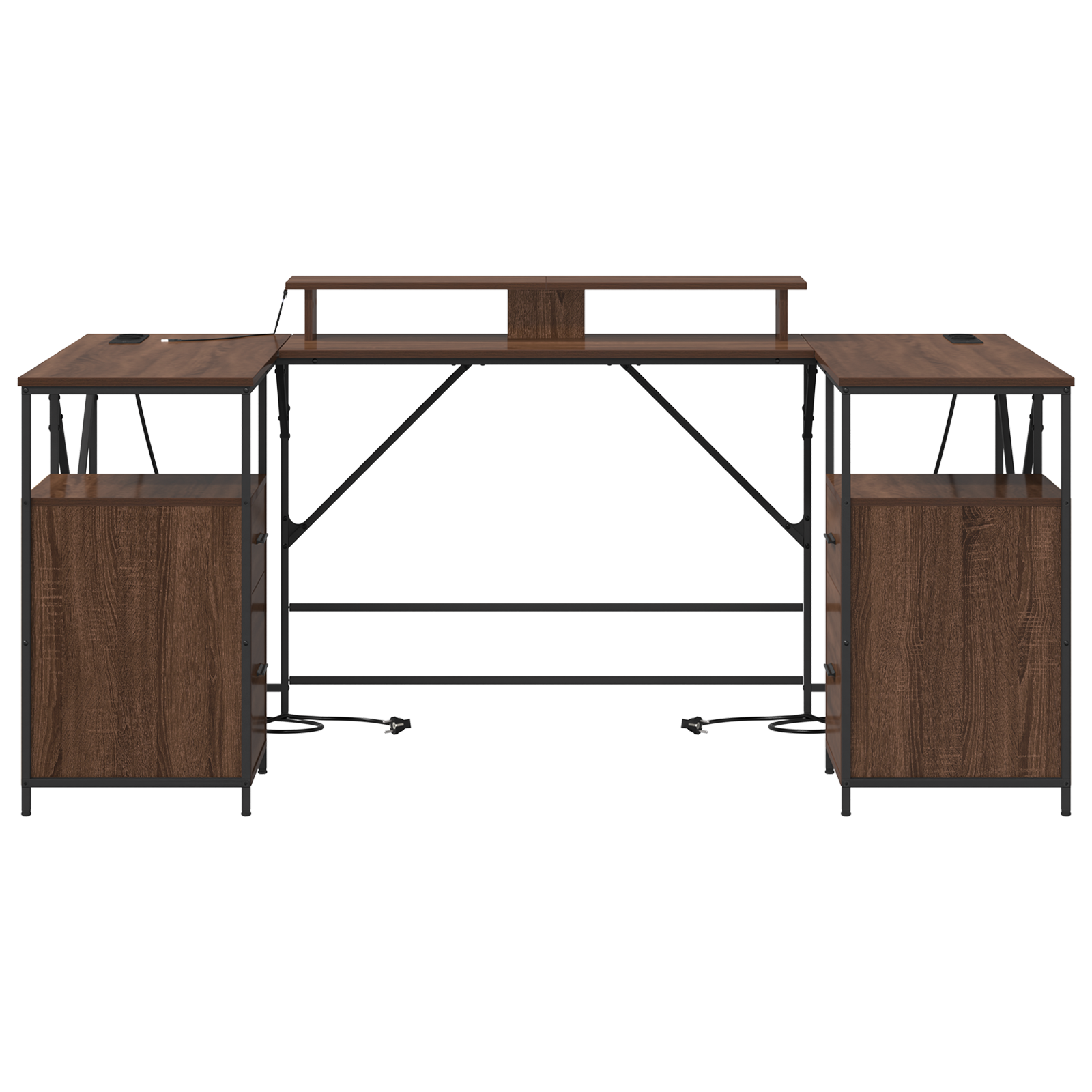 vidaXL Birou cu sertar cu depozitare Stejar 182 x 101 x 87.5 cm Lemn compozit vidaXL Birou cu sertar cu depozitare Stejar 182 x 101 x 87.5 cm Lemn compozit