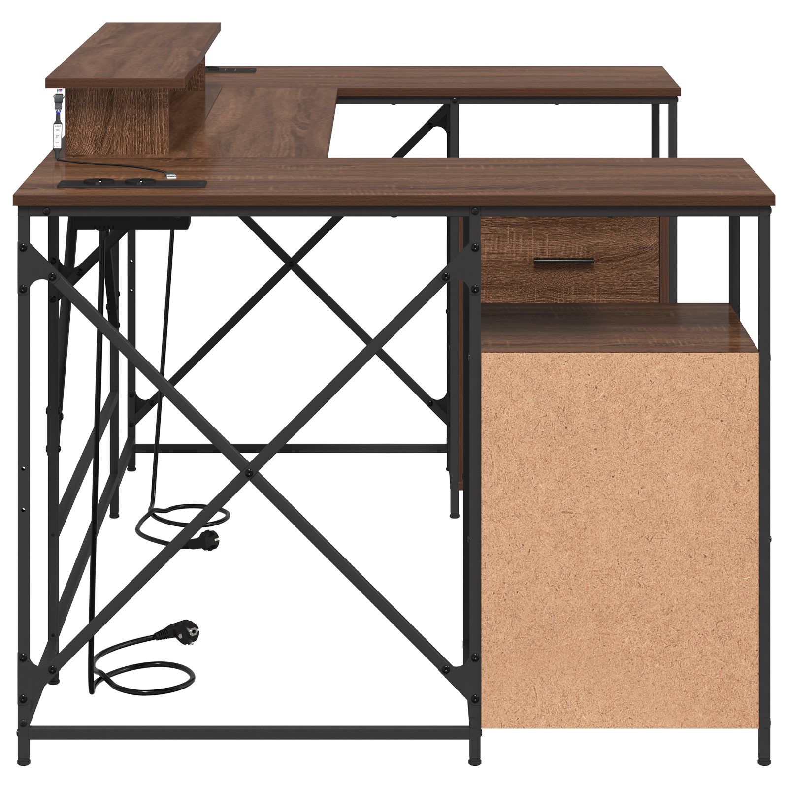 vidaXL Birou cu sertar cu depozitare Stejar 182 x 101 x 87.5 cm Lemn compozit vidaXL Birou cu sertar cu depozitare Stejar 182 x 101 x 87.5 cm Lemn compozit