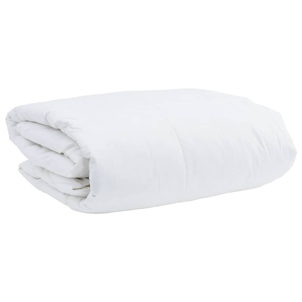 vidaXL Duvet de iarnă cu pernă 2 pcs Alb Pene de rață