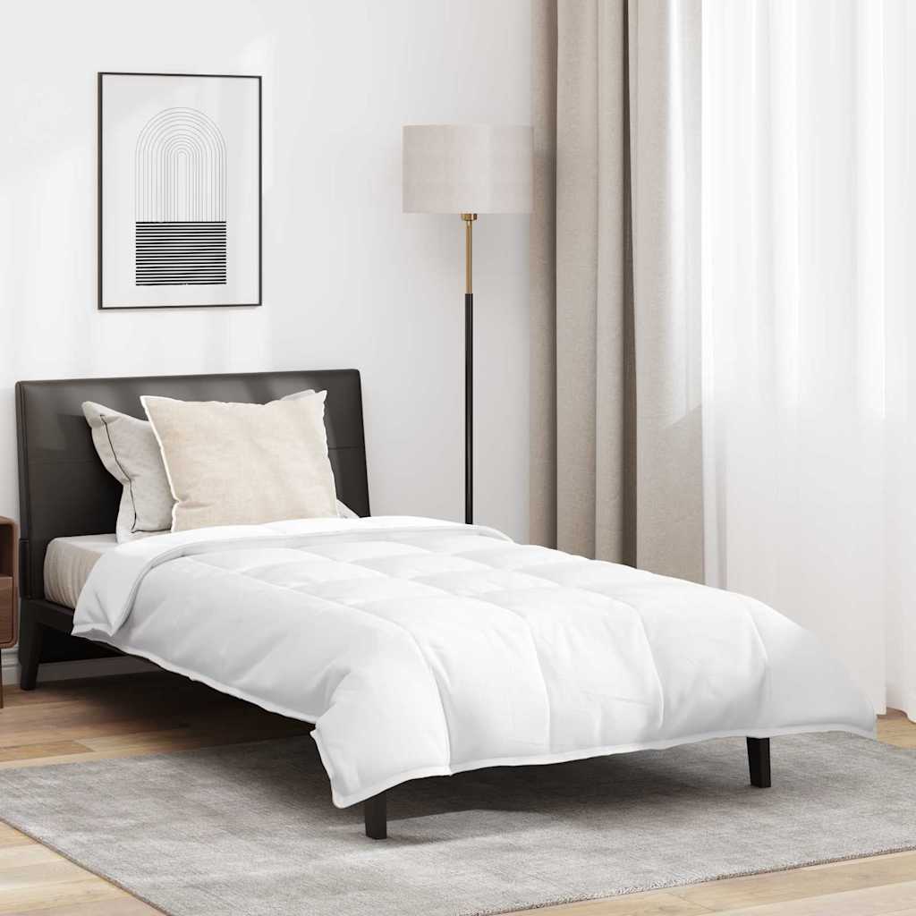 vidaXL Duvet 2 în 1 cu pernă 2 pcs Alb Pene de rață