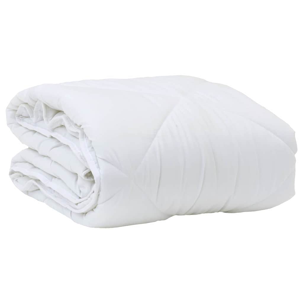 vidaXL Duvet pentru Toate Sezoanele cu pernă 2 pcs Alb Microfibră