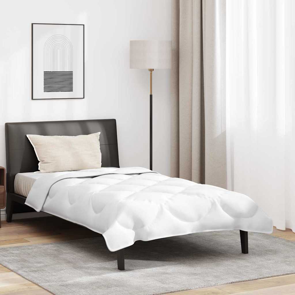 vidaXL Duvet 2 în 1 cu pernă 2 pcs Alb 140 x 200 cm Microfibră