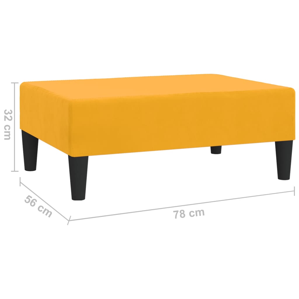vidaXL Taburet, galben, 78x56x32 cm, catifea vidaXL Taburet, galben, 78x56x32 cm, catifea