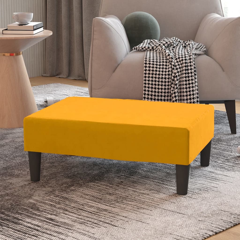 vidaXL Taburet, galben, 78x56x32 cm, catifea vidaXL Taburet, galben, 78x56x32 cm, catifea