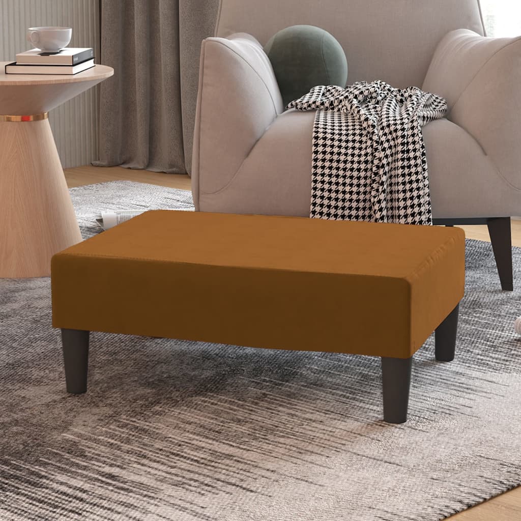 vidaXL Taburet, maro, 78x56x32 cm, catifea vidaXL Taburet, maro, 78x56x32 cm, catifea