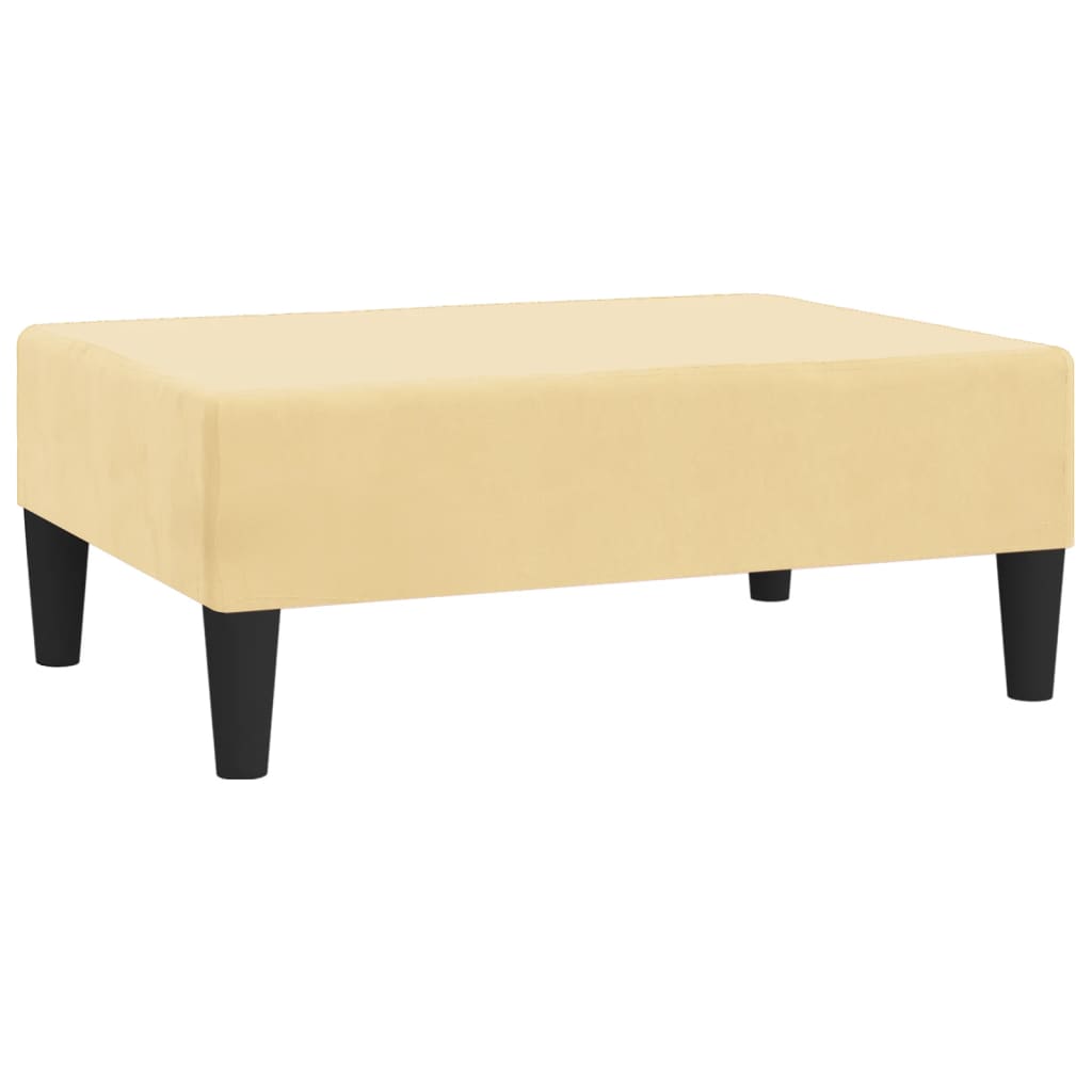vidaXL Taburet, crem, 78x56x32 cm, catifea vidaXL Taburet, crem, 78x56x32 cm, catifea