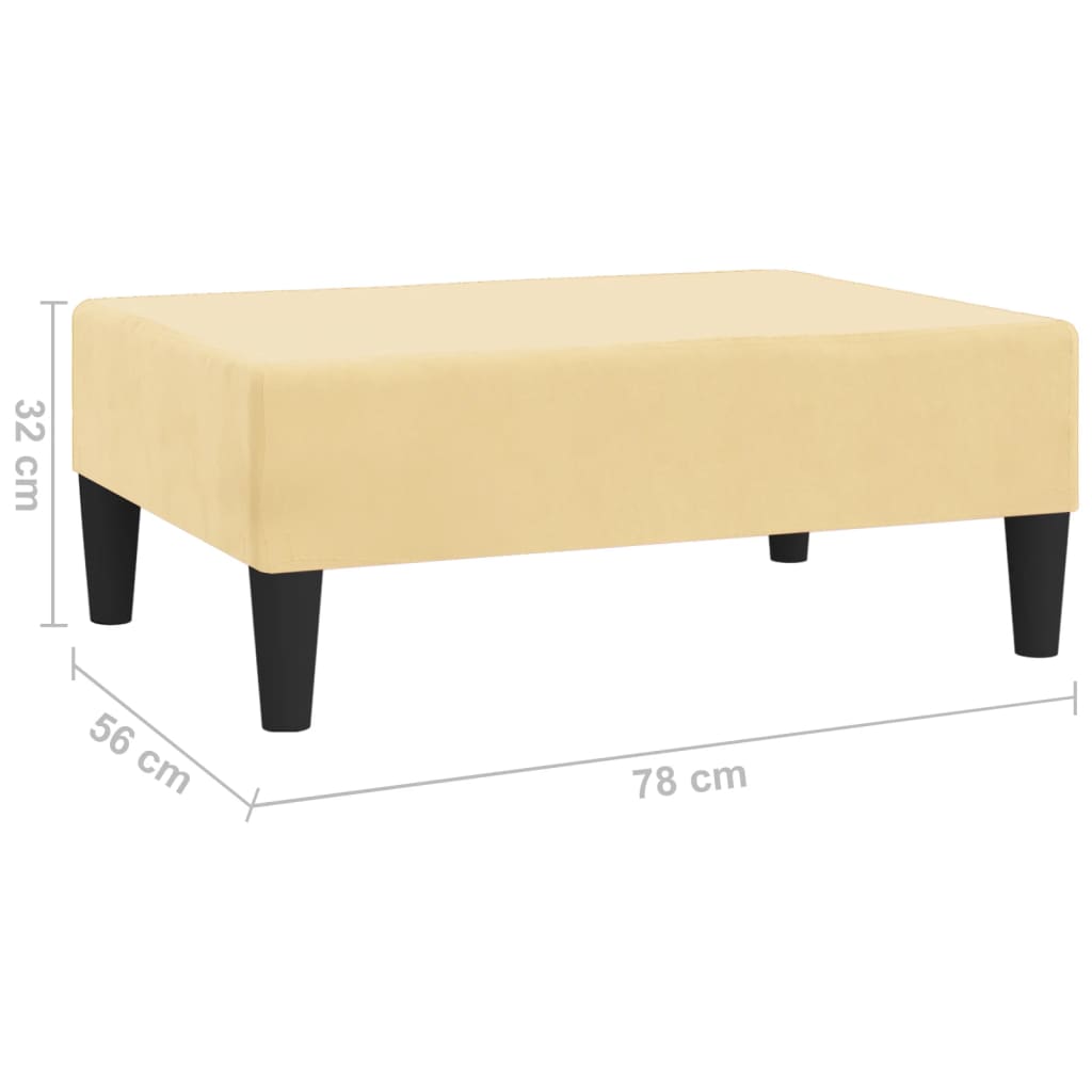 vidaXL Taburet, crem, 78x56x32 cm, catifea vidaXL Taburet, crem, 78x56x32 cm, catifea