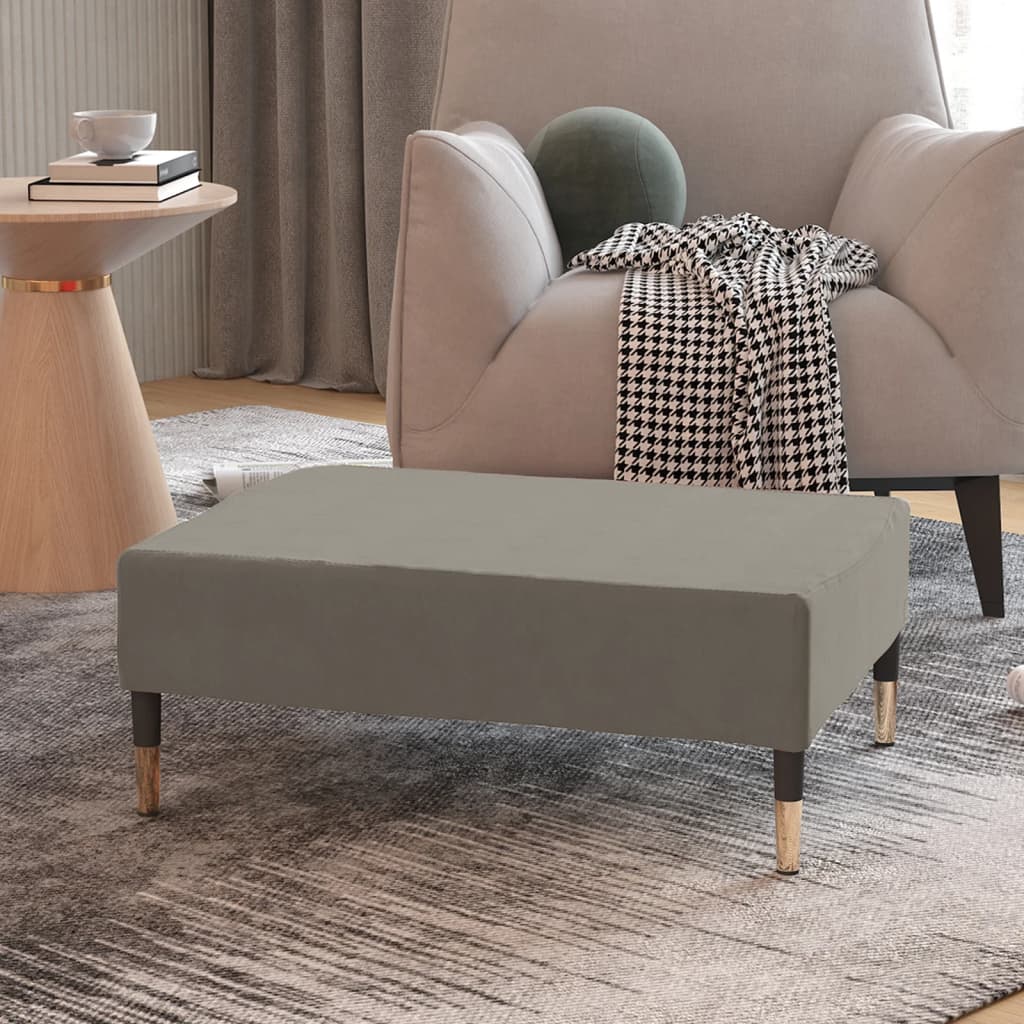vidaXL Taburet, gri deschis, 78x56x32 cm, catifea vidaXL Taburet, gri deschis, 78x56x32 cm, catifea