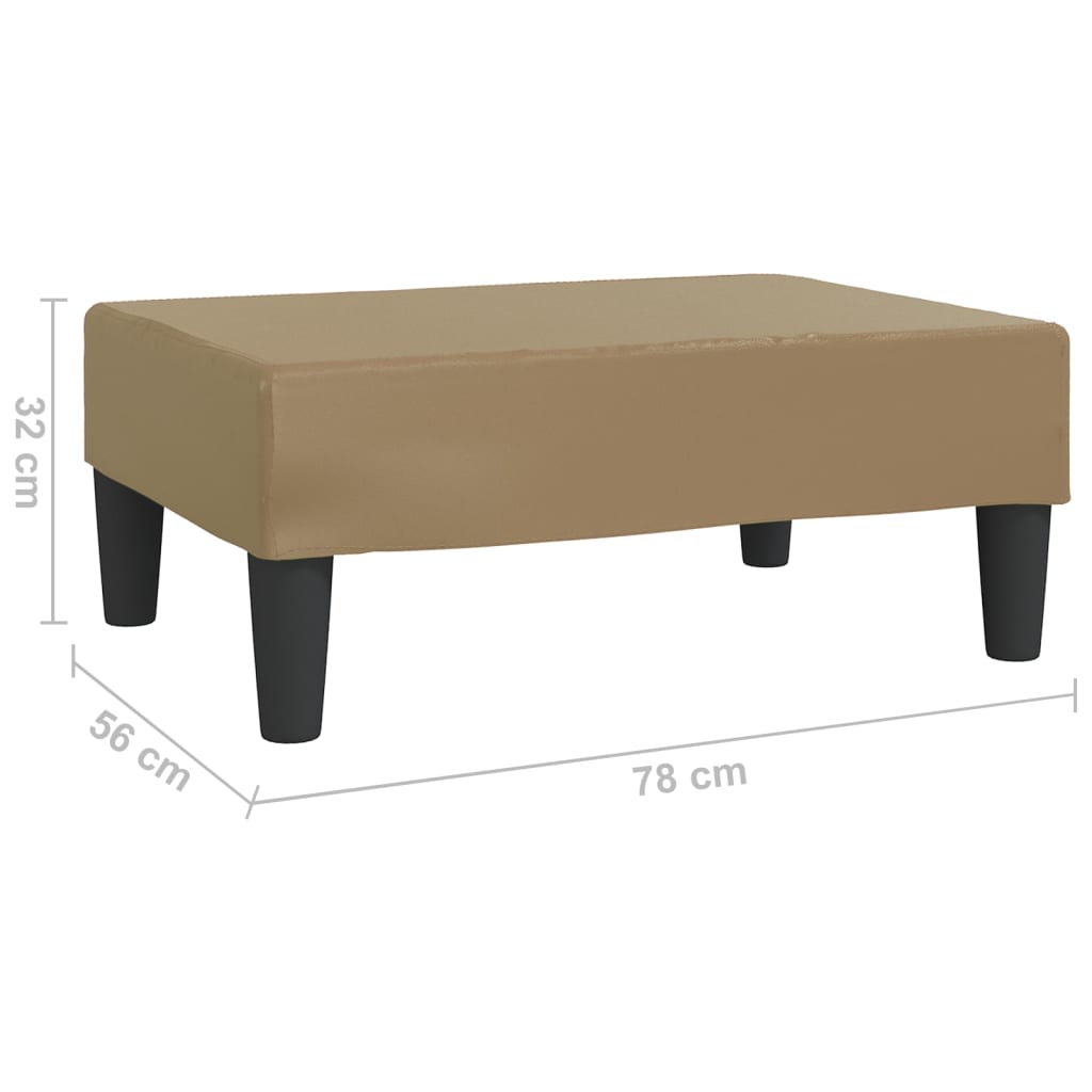 vidaXL Taburet, cappuccino, 78x56x32 cm, piele ecologică vidaXL Taburet, cappuccino, 78x56x32 cm, piele ecologică