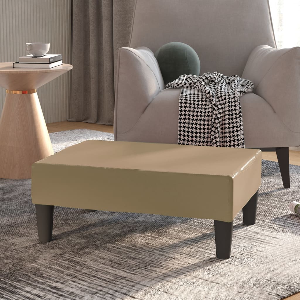 vidaXL Taburet, cappuccino, 78x56x32 cm, piele ecologică vidaXL Taburet, cappuccino, 78x56x32 cm, piele ecologică