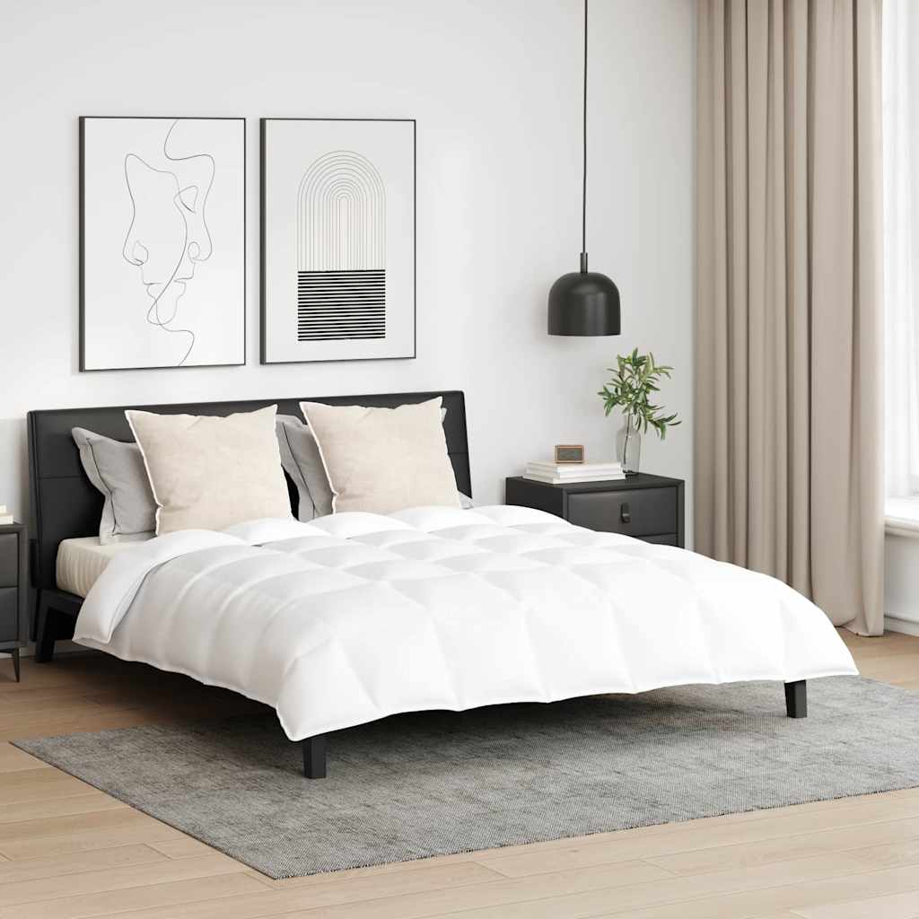 vidaXL Pilotă Altele cu pernă 3 pcs Alb 200 x 220 cm Jos vidaXL Pilotă Altele cu pernă 3 pcs Alb 200 x 220 cm Jos
